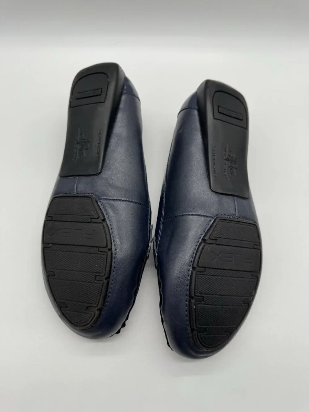 Lifestride Velocity Memory Foam Womens 7W Navy Blue Driving Loafers Moccasins